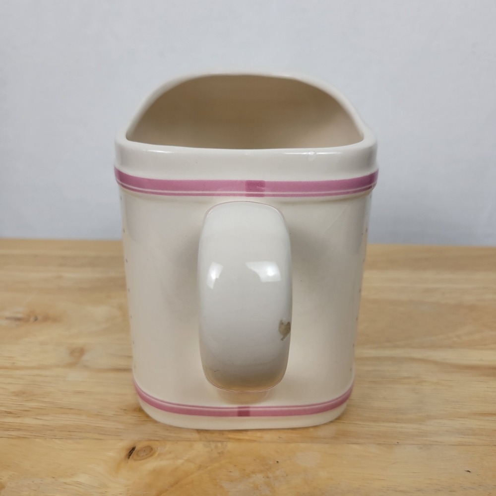 Vintage 1985 Teleflora Tulip Polka Dot Ceramic Watering Can Vase Grandmacore - Picture 7 of 13